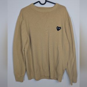 Comme des Garcons PLAY crew neck wool sweater - W's size L